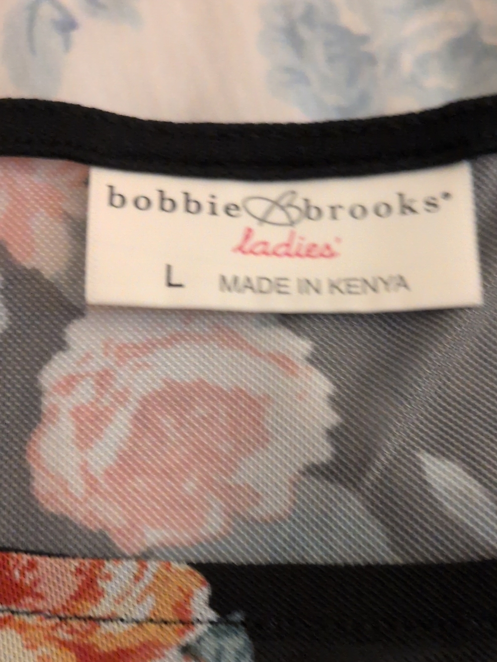 Bobbie Brooks Multicolor Floral Boho Blouse Size L - Picture 2 of 5